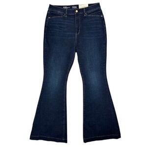 A.N.A High Rise High Heel Super Flare Jeans Size 14 Long Dark Wash Denim NWT ANA